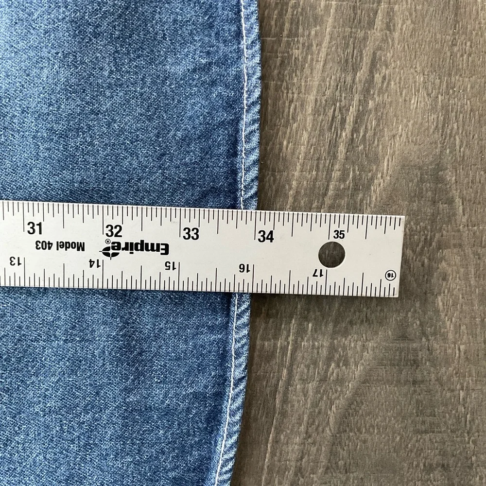 VTG Cabela’s Outdoor Gear Denim Jean Shirt Men’s XL Blue Button Up Long Sleeve - Picture 7 of 9